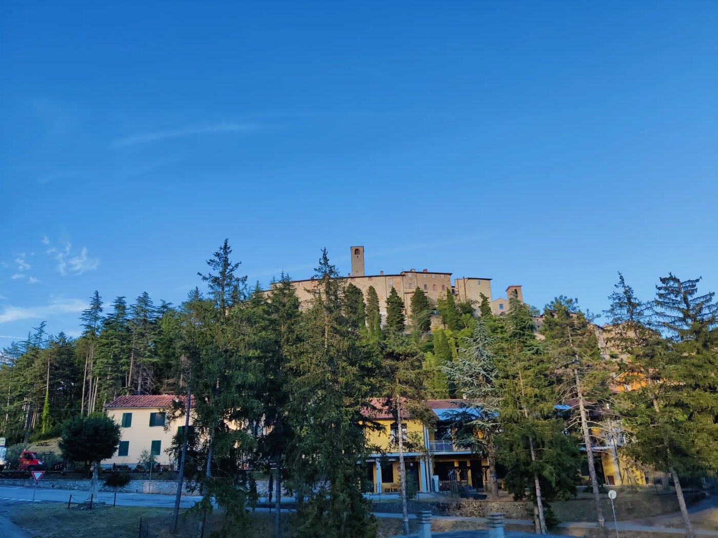 Monte Santa Maria Tiberina seen across the valley