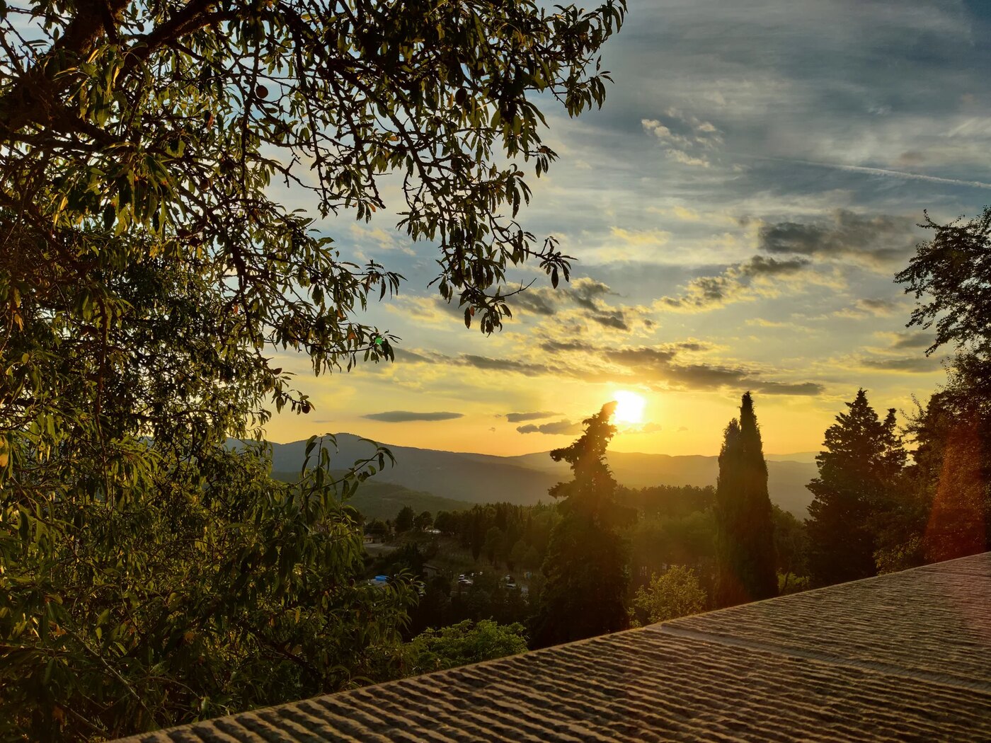 Warm sunset light over the hills of the Upper Tiber Valley